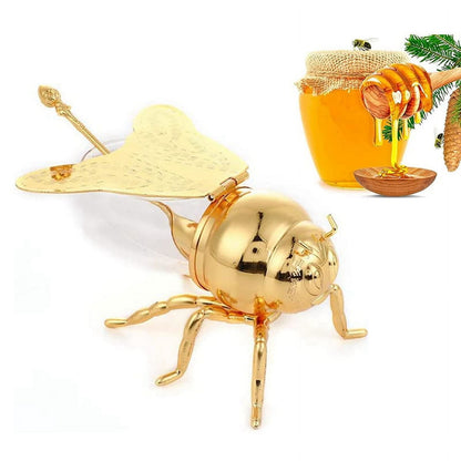 Bee Shaped Honey Jar With Spoon Versatile Novelty Container Condiment Pot For Condiments Oil Kitchen Festive Parties