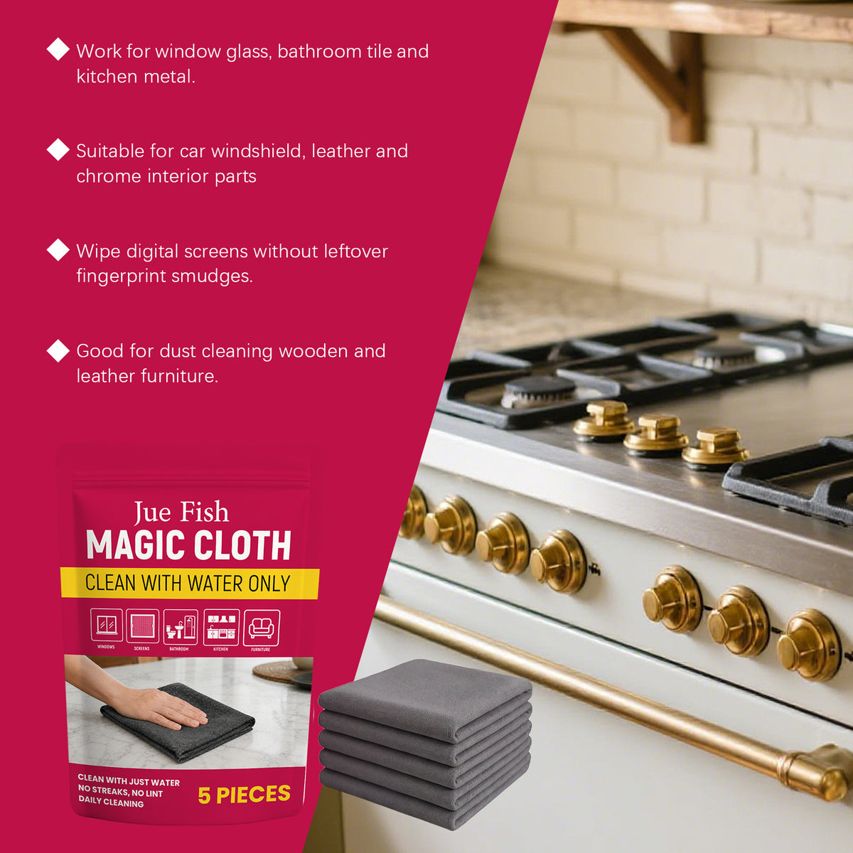 Cleaning Cloth Highly Absorbent And Lint-free For Kitchen And Household Chores