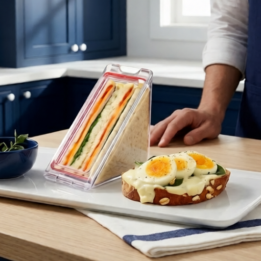 Reuse Triangle Magnetic Transparent Sandwich Crisper Kitchen Gadgets