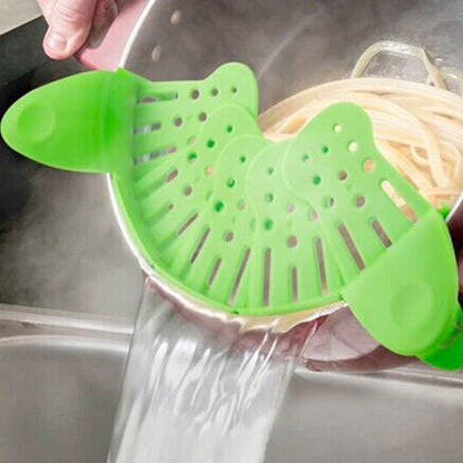 Universal Silicone Clip-on Pan Pot Strainer Anti-spill Pasta Pot Strainer Food Grade Rice Fruit Colander Strainer